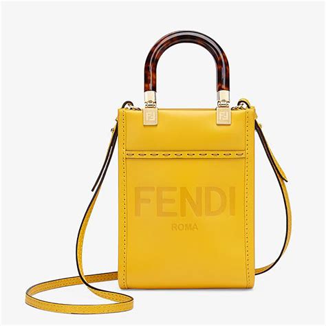 fendi mini bag yellow|fendi mini shopper bag.